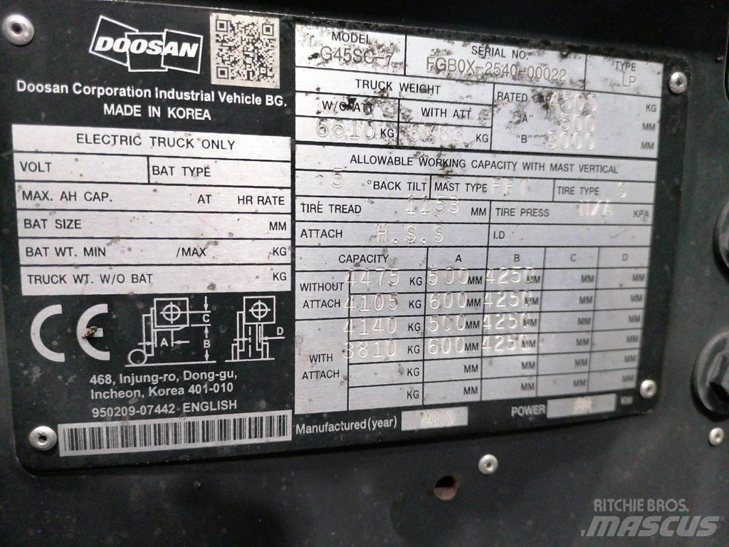Doosan G45SC-7 LPGフォークリフト