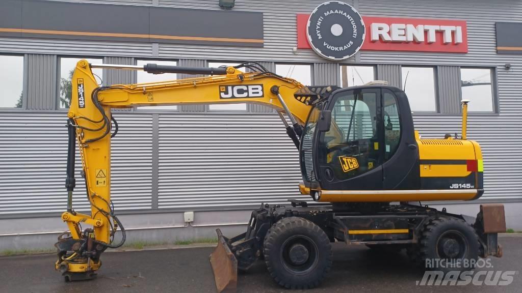 JCB JS 145 W ホイール式油圧ショベル（パワーショベル・ユンボ・バックホー）