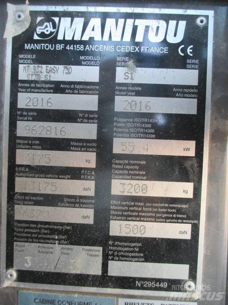Manitou MT 932 テレスコーピックハンドラー