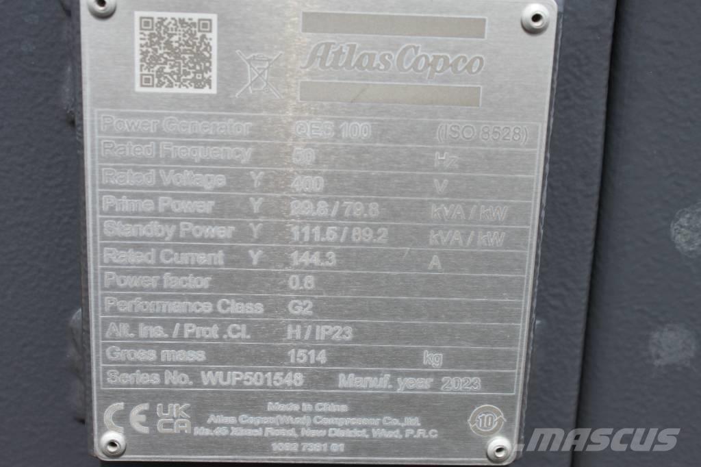 Atlas Copco QES 100 ディーゼル発電機