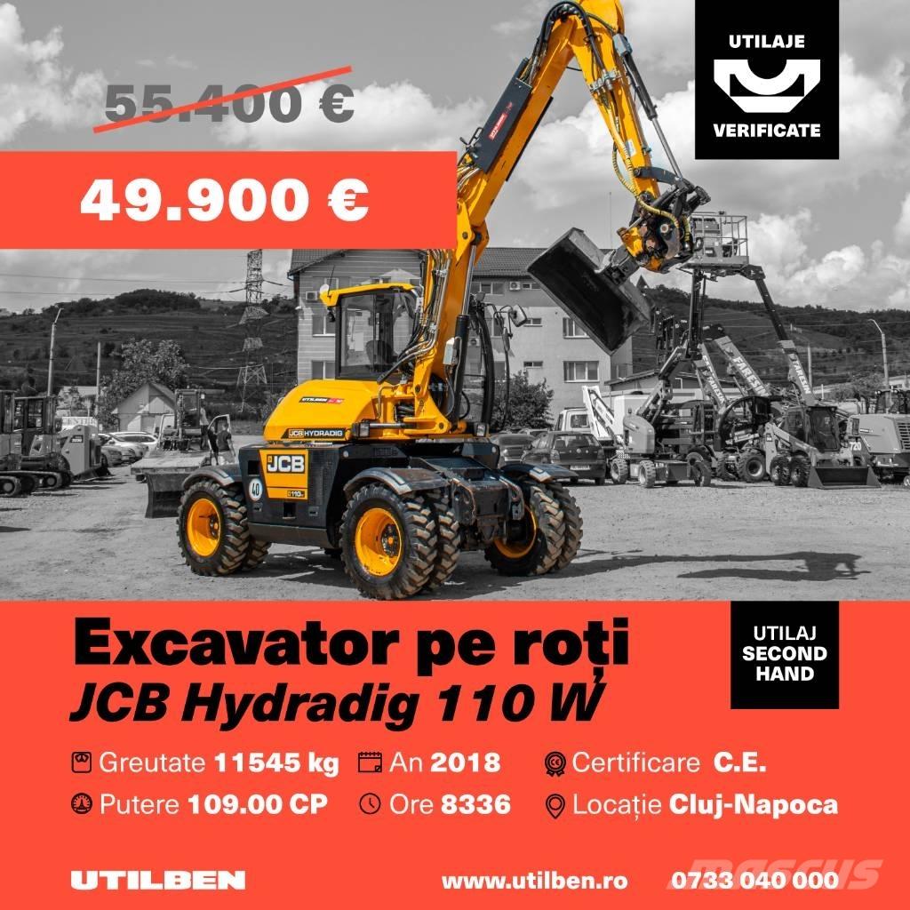 JCB Hydradig 110 W ホイール式油圧ショベル（パワーショベル・ユンボ・バックホー）