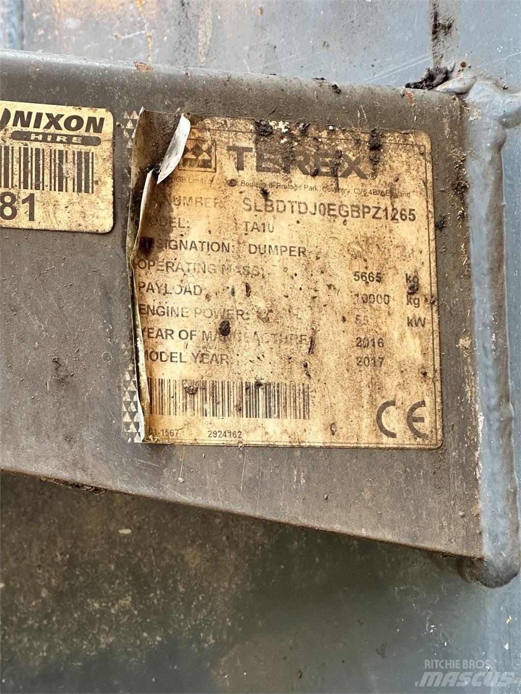 Terex TA10 サイト　ダンプ
