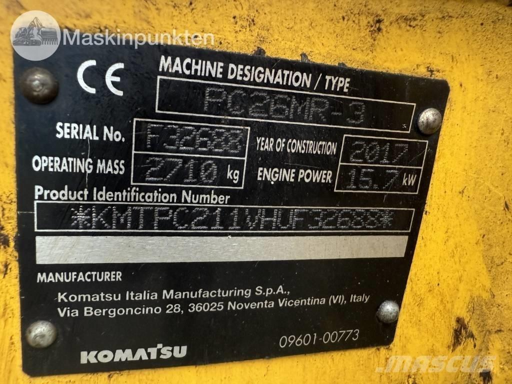 Komatsu PC 26 MR ミニ油圧ショベル 7t以下（ミニユンボ・ミニディガー）