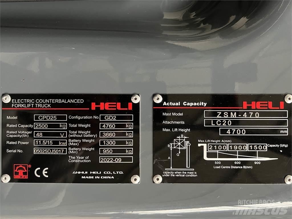 Heli CPD25 GD2 / NEU バッテリーフォークリフト