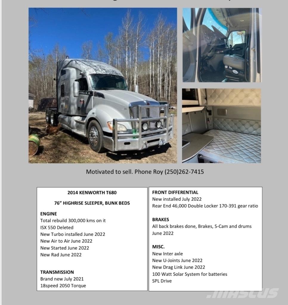Kenworth T680 中古トラクターヘッド | トレーラーヘッド
