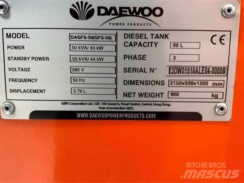 Daewoo DAGFS-50 ディーゼル発電機