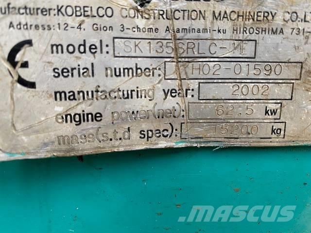 Kobelco SK 135 SR LC 大型油圧ショベル12t以上（パワーショベル・ユンボ）
