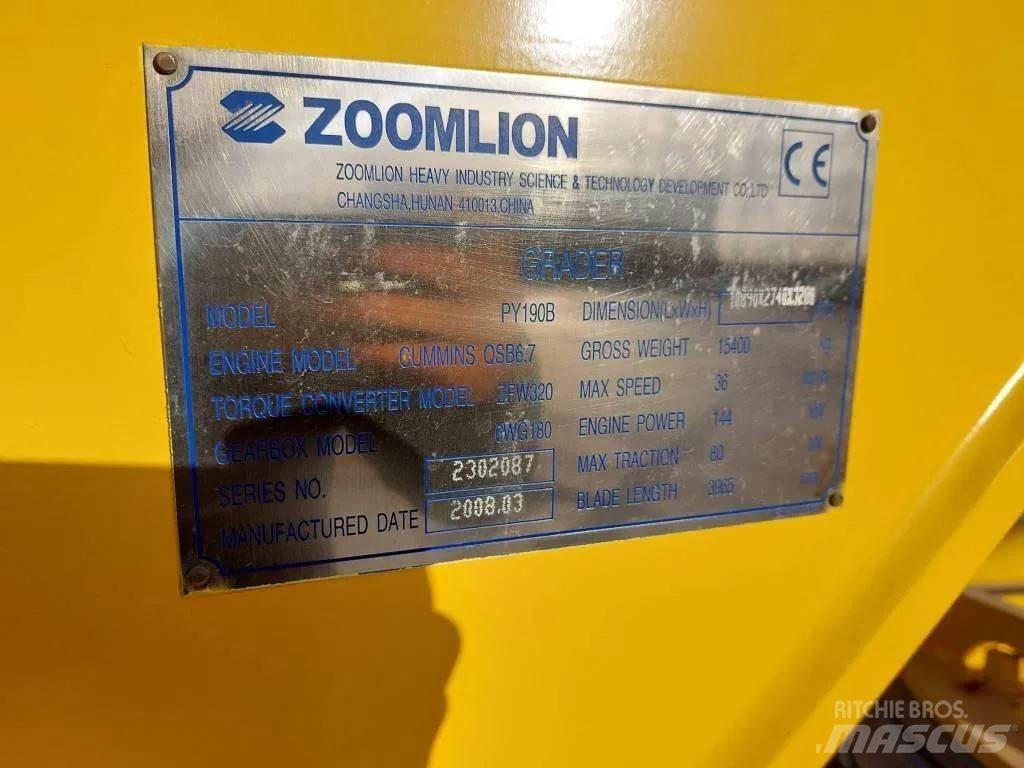 Zoomlion PY190B モーターグレーダー