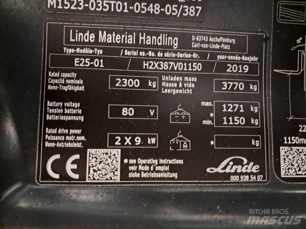 Linde E25-01 バッテリーフォークリフト