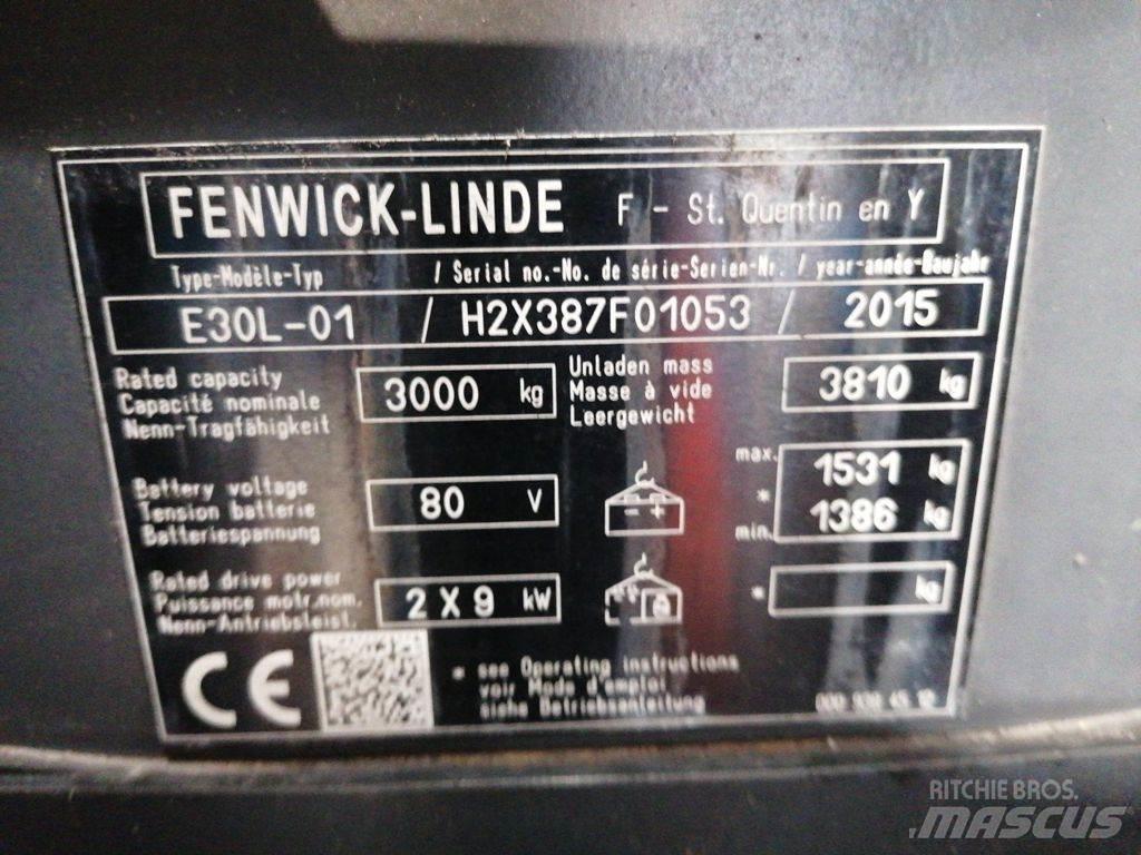 Linde E30L-01 バッテリーフォークリフト