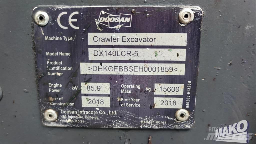 Doosan DX 140 LCR 大型油圧ショベル12t以上（パワーショベル・ユンボ）