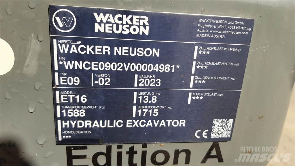 Wacker Neuson ET16 大型油圧ショベル12t以上（パワーショベル・ユンボ）