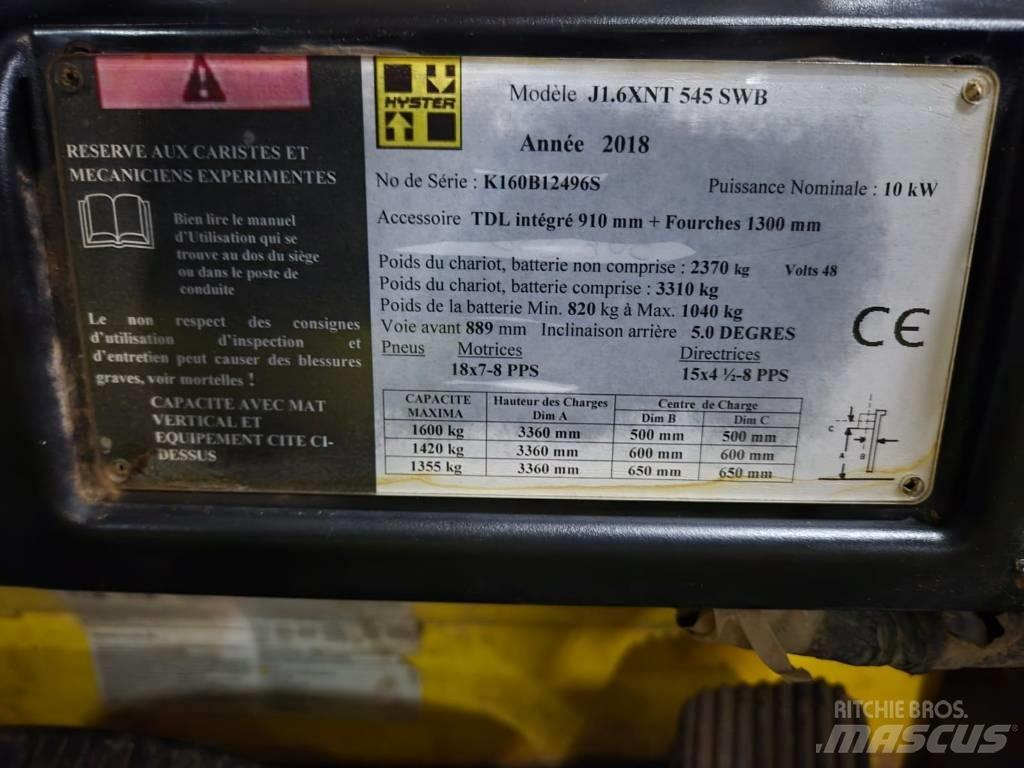 Hyster J 1.6 XNT バッテリーフォークリフト