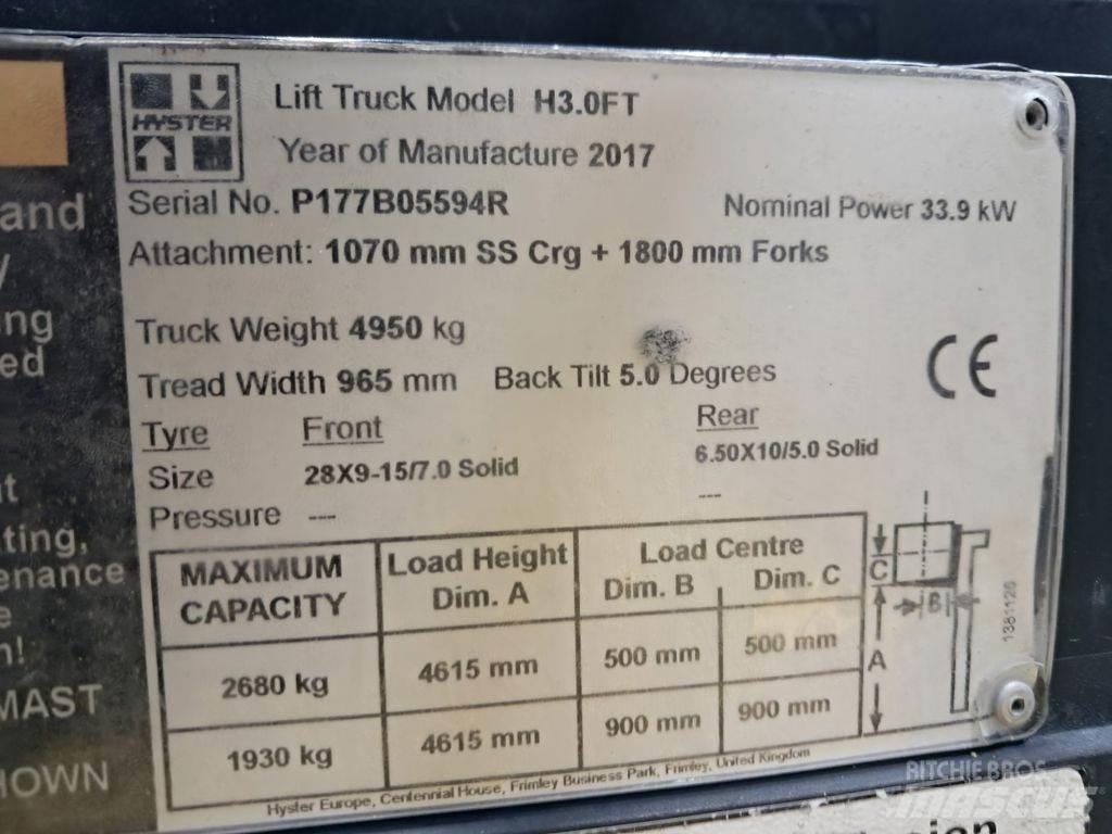 Hyster H3.0FT バッテリーフォークリフト