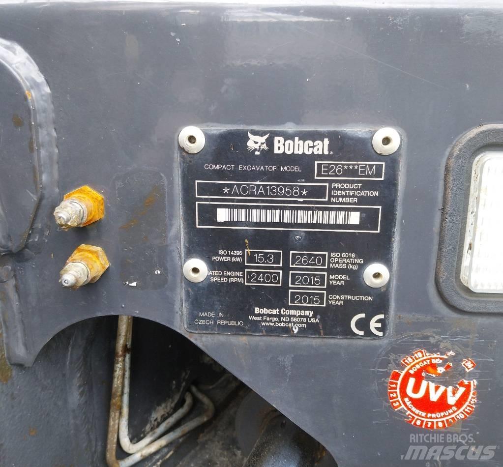 Bobcat E 26 ミニ油圧ショベル 7t以下（ミニユンボ・ミニディガー）