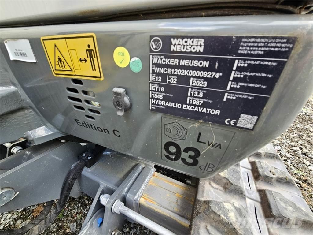Wacker ET 18 ミニ油圧ショベル 7t以下（ミニユンボ・ミニディガー）