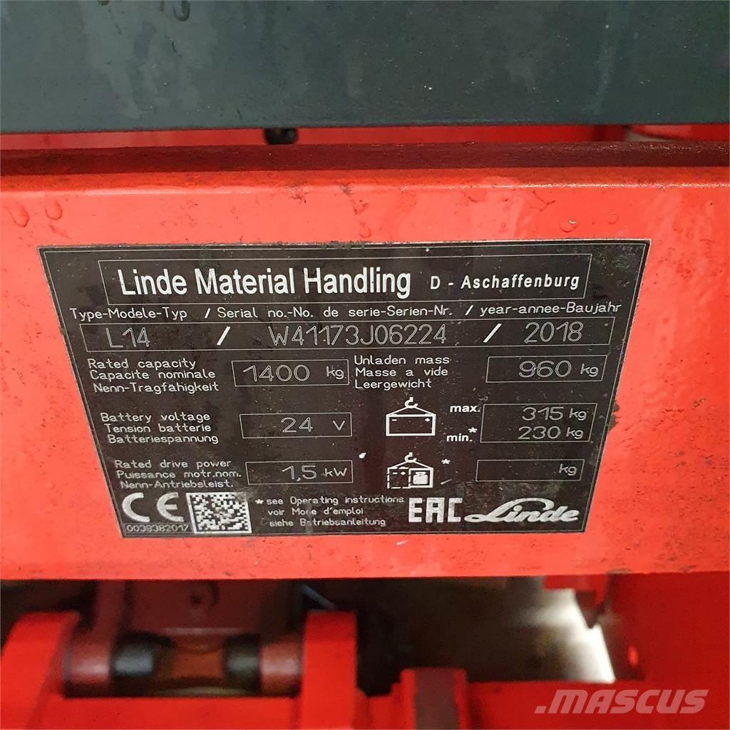 Linde L14i ウォーキンフォークリフト