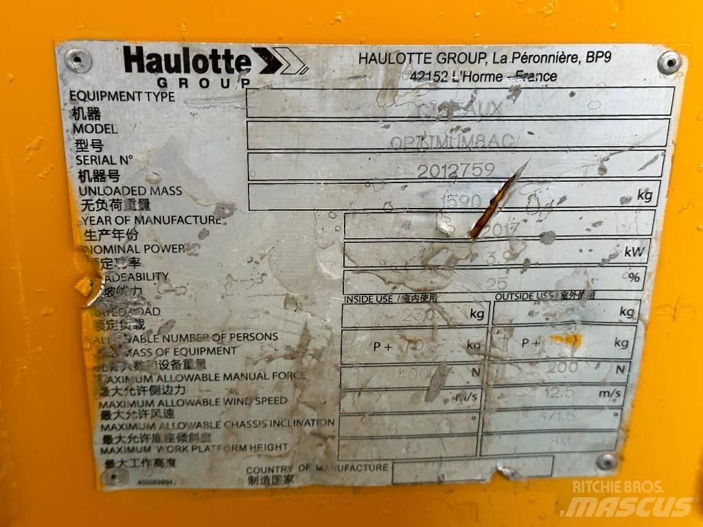 Haulotte OPTIMUM 8 シザースリフト