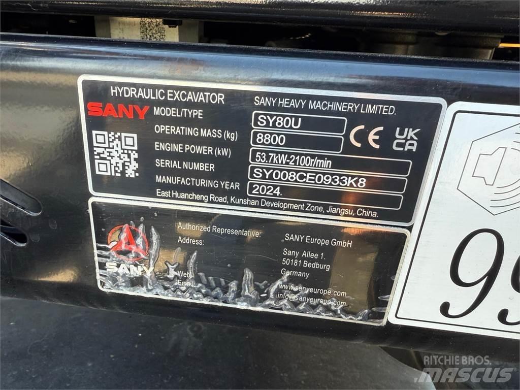 Sany SY80U 中型油圧ショベル 7ｔ-12ｔ（ユンボ・パワーショベル・バックホー）