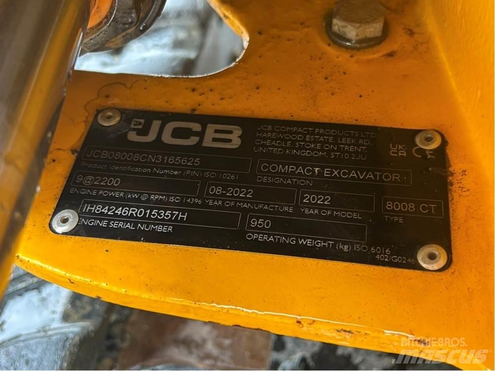 JCB MICRO 8008 ミニ油圧ショベル 7t以下（ミニユンボ・ミニディガー）