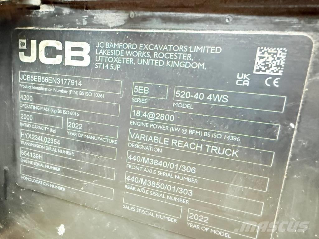 JCB 520-40 テレスコーピックハンドラー