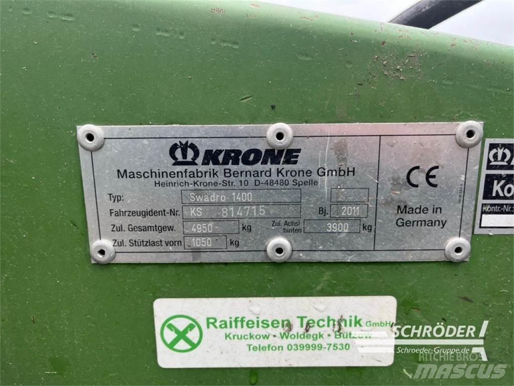 Krone SWADRO 1400 ウィンドローア/レーキ