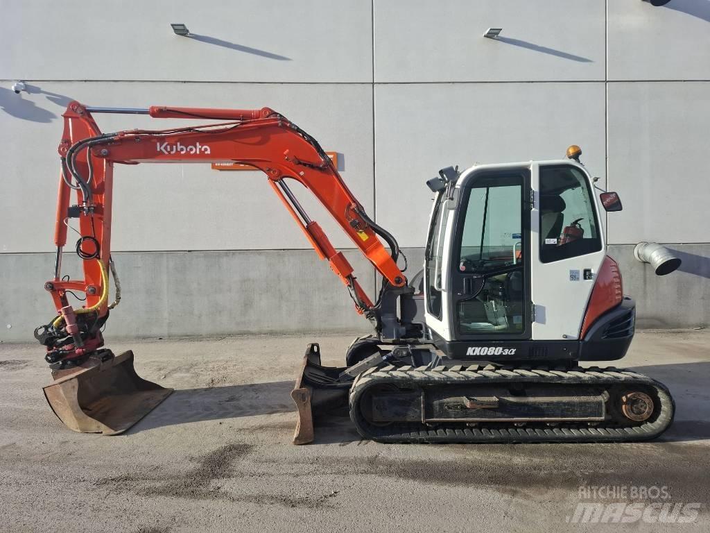 Kubota KX 080-3 中型油圧ショベル 7ｔ-12ｔ（ユンボ・パワーショベル・バックホー）