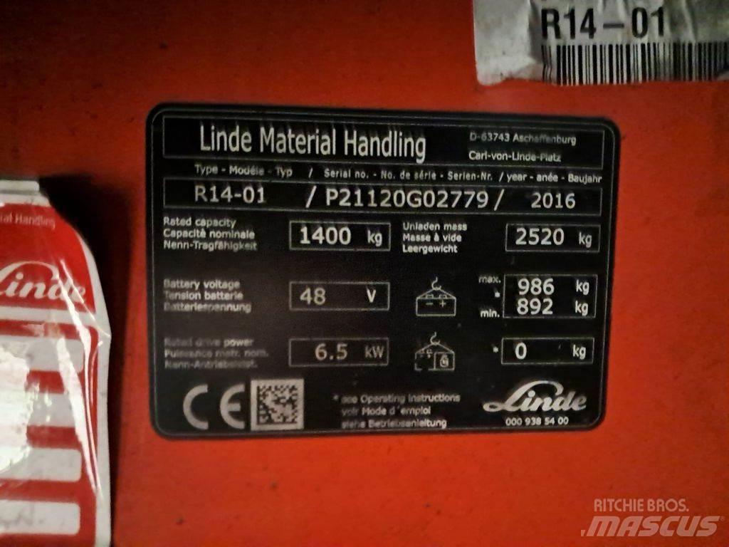 Linde R14-01 リーチフォークリフト