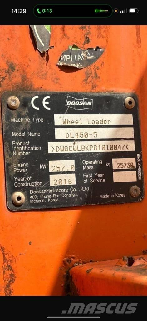 Doosan DL 450-5 ホイールローダー・タイヤショベル