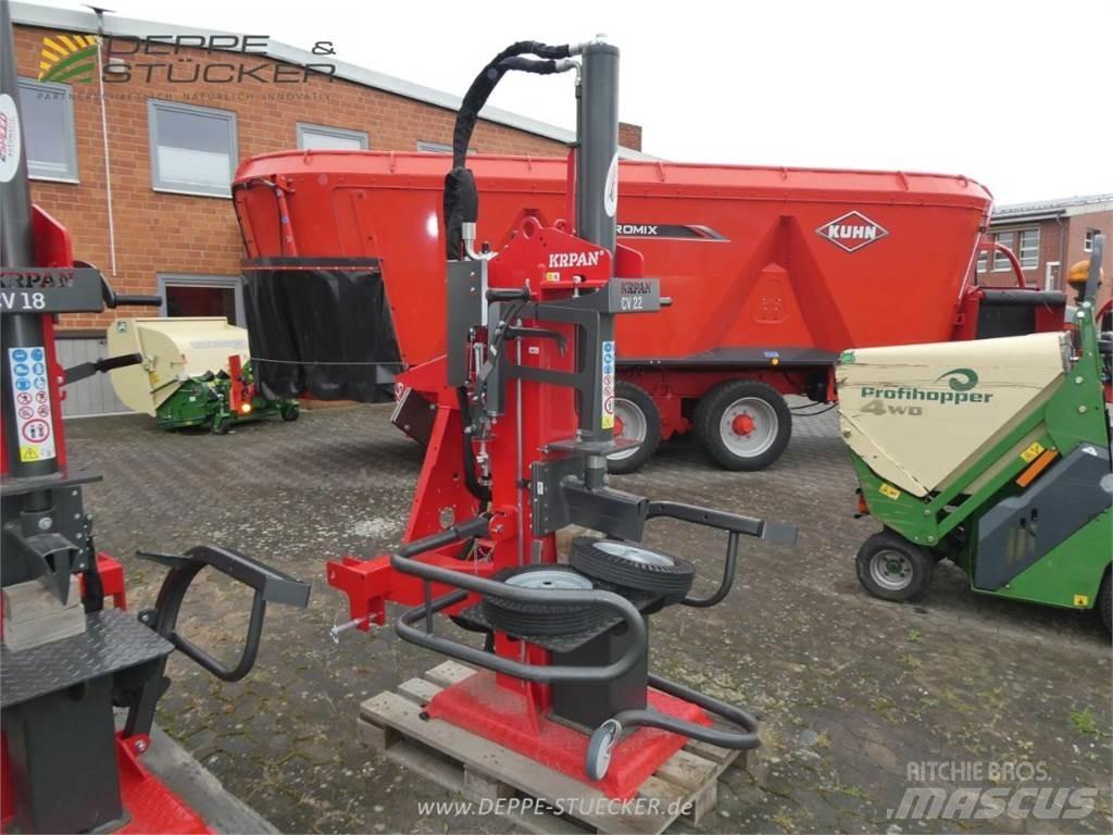 Krpan CV 22 E PRO ウッドスプリッターとカッター