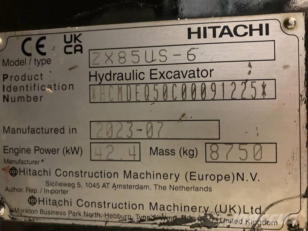 Hitachi ZX 85 US-6 中型油圧ショベル 7ｔ-12ｔ（ユンボ・パワーショベル・バックホー）