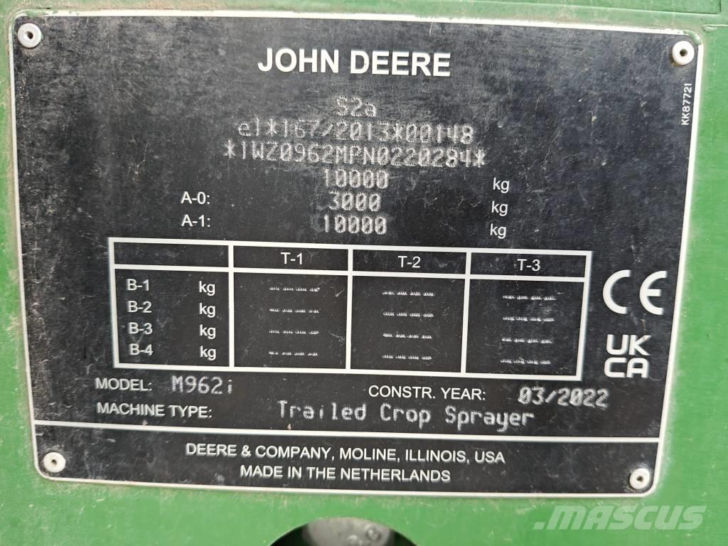 John Deere M 962 i 牽引型スプレイヤー