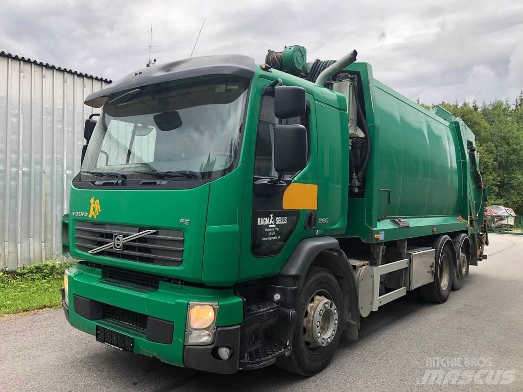Volvo FE 280 6X2 塵芥車、パッカー車