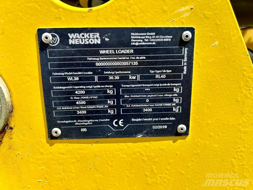 Wacker Neuson WL 38 ホイールローダー・タイヤショベル