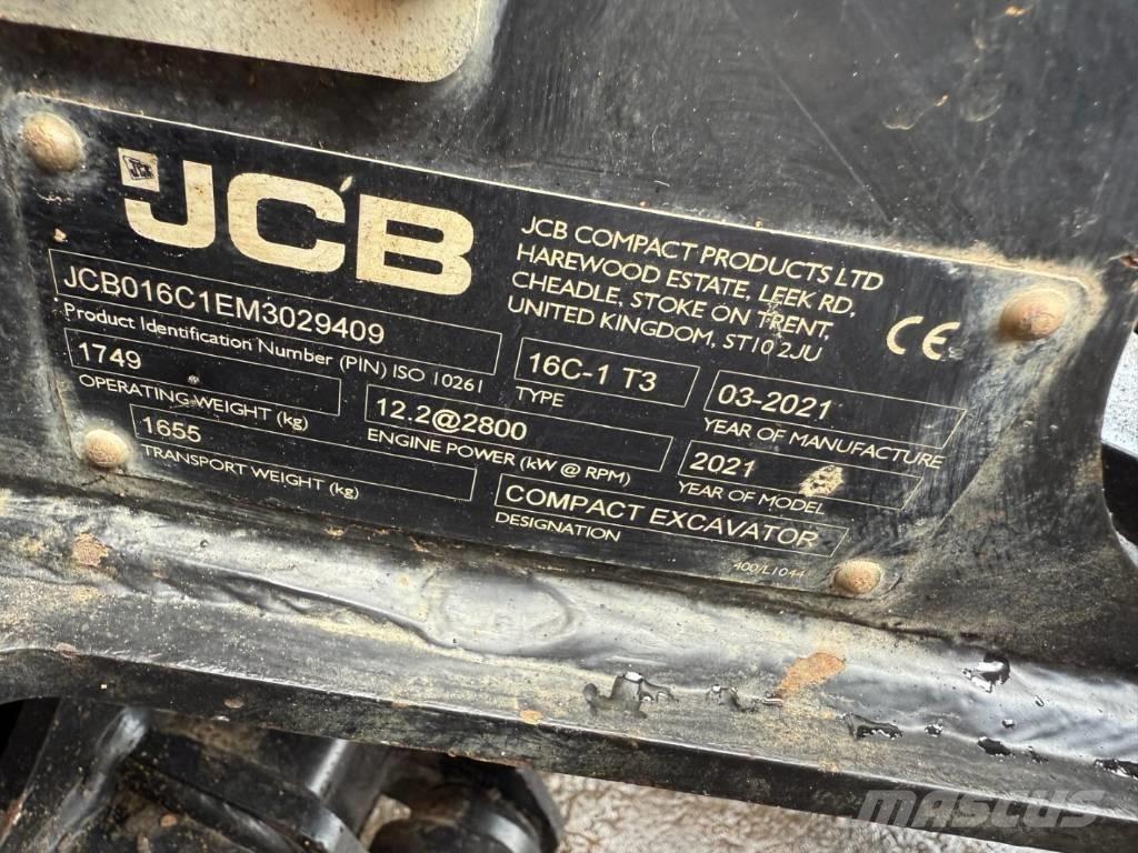 JCB 16 C-1 ミニ油圧ショベル 7t以下（ミニユンボ・ミニディガー）