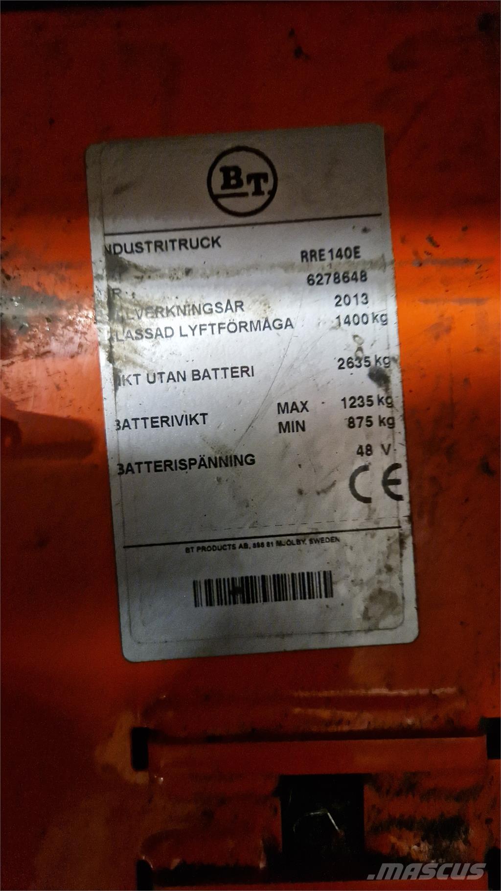 BT RRE140E リーチフォークリフト