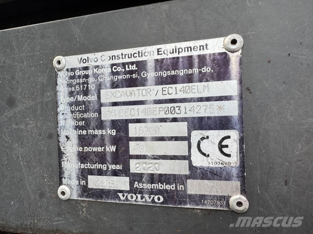 Volvo EC 140 ELM 大型油圧ショベル12t以上（パワーショベル・ユンボ）