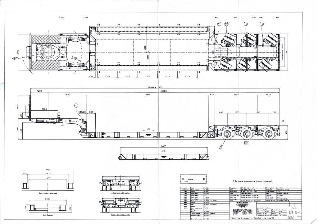 Broshuis Low loader ローローダーセミトレーラー