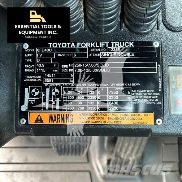 Toyota 8FD40U ディーゼル・軽油