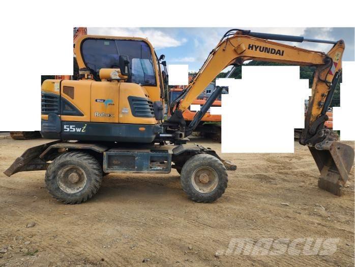 Hyundai Robex 55 W-3 ホイール式油圧ショベル（パワーショベル・ユンボ・バックホー）