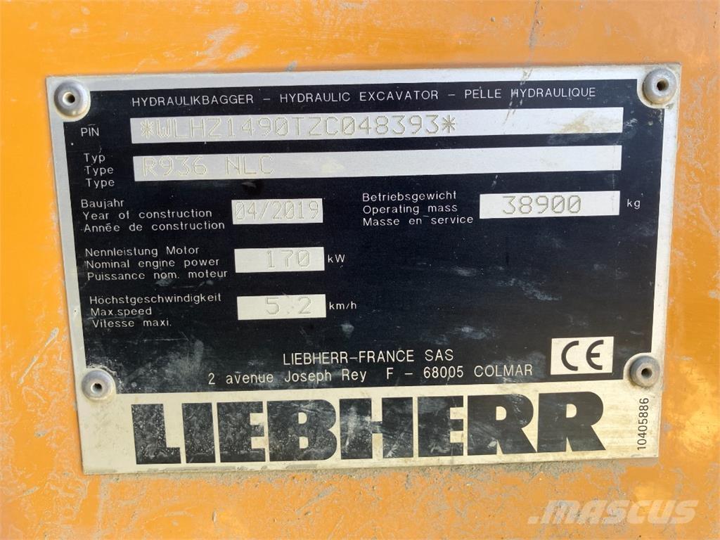 Liebherr R936 大型油圧ショベル12t以上（パワーショベル・ユンボ）