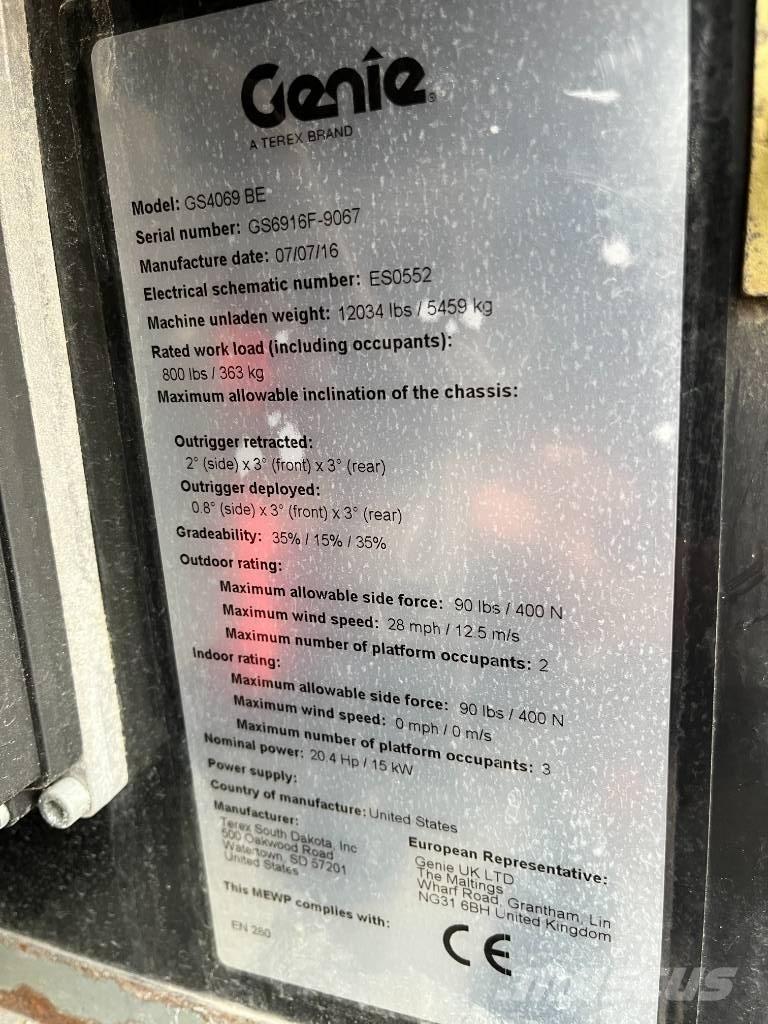 Genie GS4069 BE シザースリフト