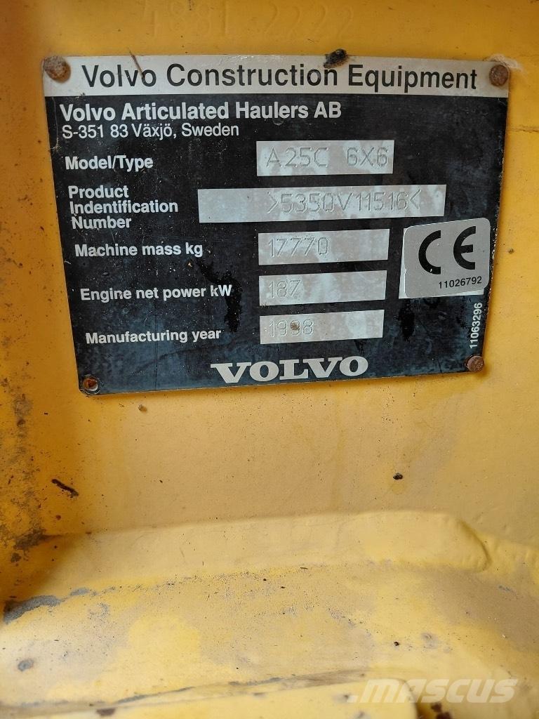 Volvo A 25 C アーティキュレート式ダンプトラック