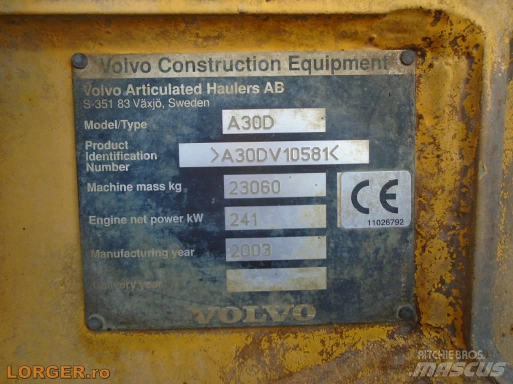 Volvo A 30 D アーティキュレート式ダンプトラック