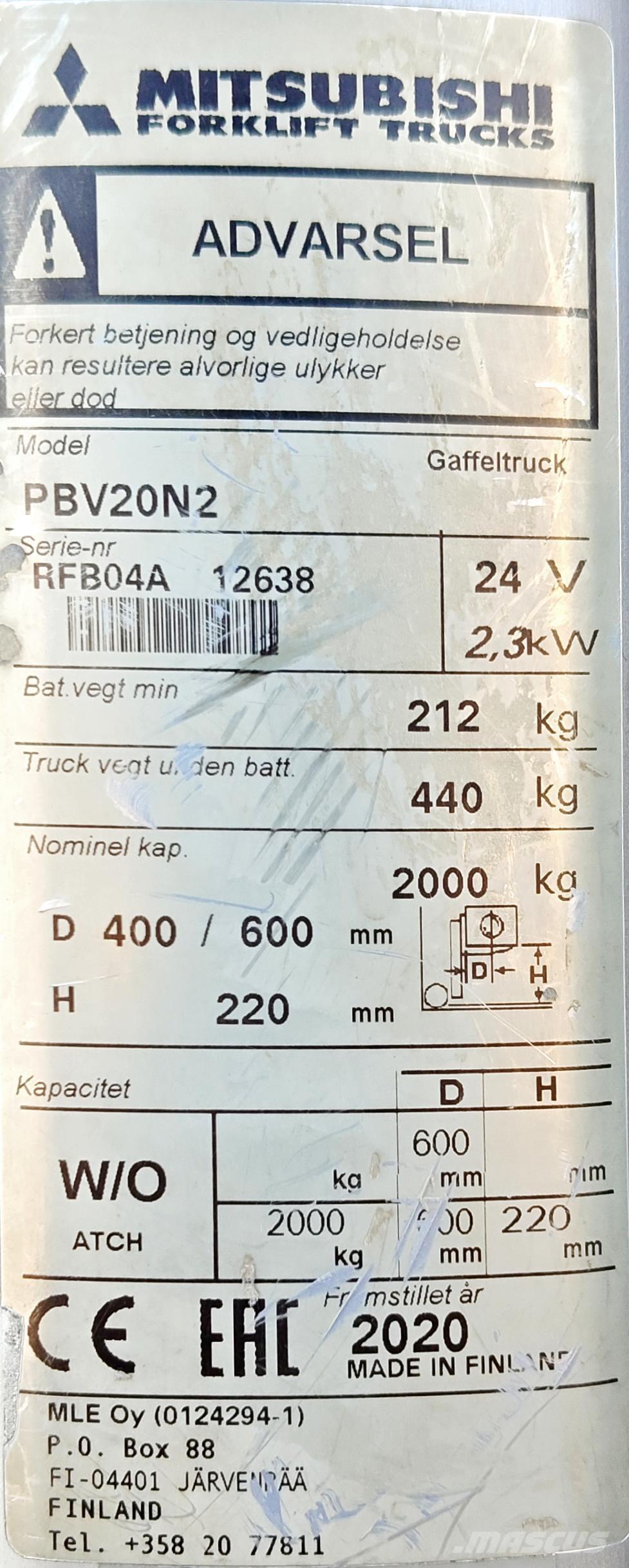 Mitsubishi PBV20N2 プラットホームトラック