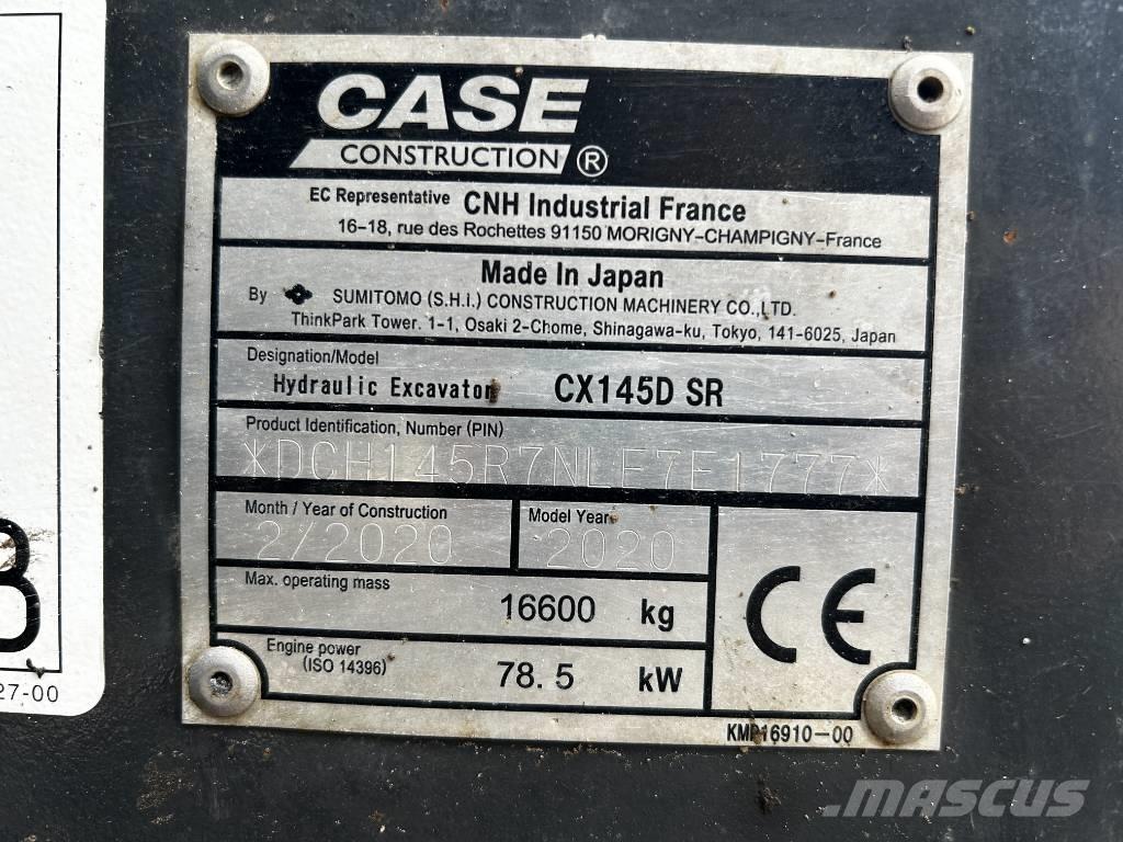 CASE CX 145 D SR 大型油圧ショベル12t以上（パワーショベル・ユンボ）