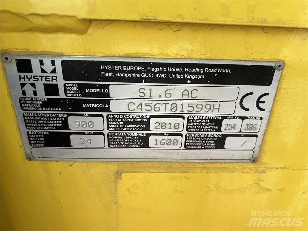 Hyster S1.6AC ウォーキンフォークリフト