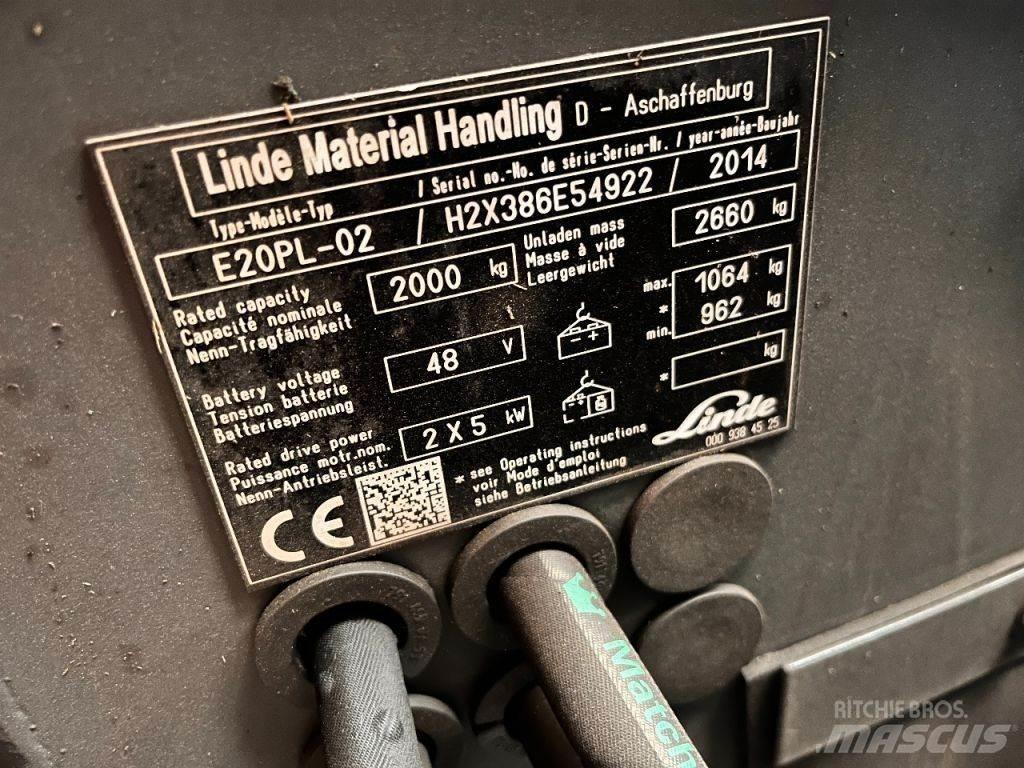 Linde E20PL-02 バッテリーフォークリフト