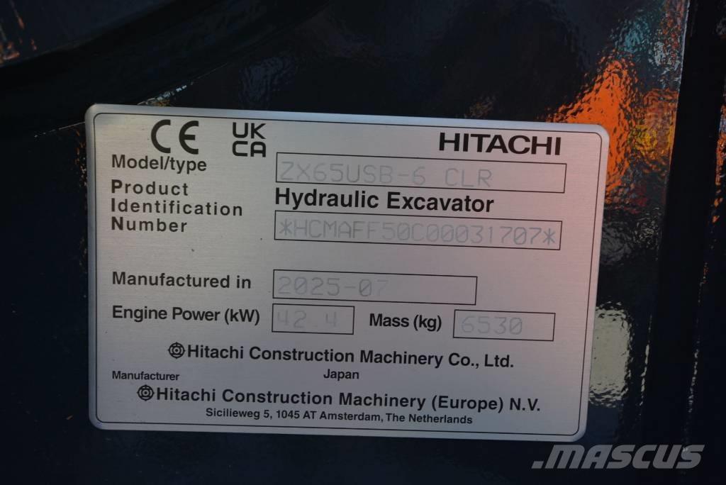 Hitachi ZX 65 USB-6 ミニ油圧ショベル 7t以下（ミニユンボ・ミニディガー）