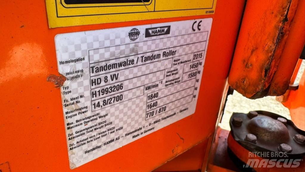 Hamm HD 8 VV タンデムローラ
